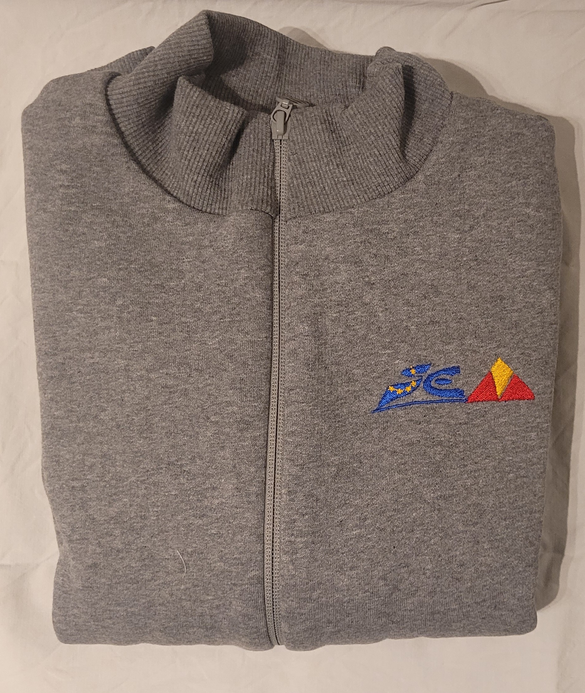 Veste sweat gris avec logo « Pyramide »